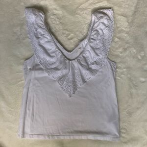 White H&M Cotton Embroidered blouse